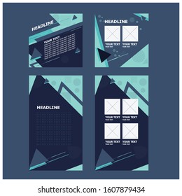 Set of graphic design of lower third or banner