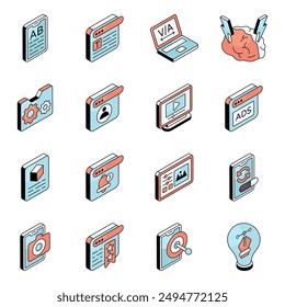 Set of Graphic Designing Flat Icons

