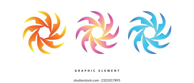 set of graphic element with abstract otomotif thema