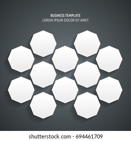 Set of graphic elements and infographics. Decorative Flags. Vector template and background design. Simple infographic and background elements. Elements for presentations.