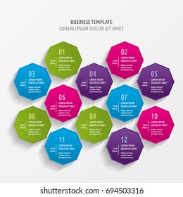 Set of graphic elements and infographics. Decorative Flags. Vector template and background design. Simple Infotainment Elements. Elements for presentations.