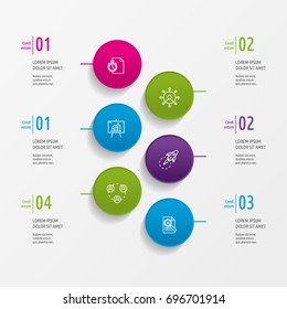 Set of graphic elements and infographics. Decorative Flags. Vector template and background design. Simple Infotainment Elements. Elements for presentations.
