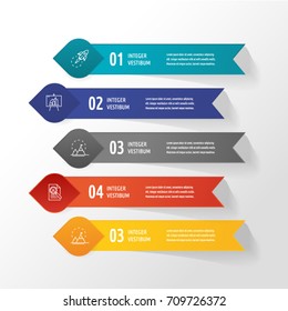 Set of graphic elements and infographics. Decorative Flags. Vector template and background design. Simple Infotainment Elements. Elements for presentations. Simple features for web and webdesign