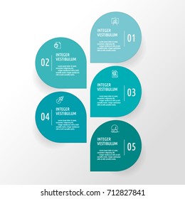 Set of graphic elements and infographics. Decorative Flags. Vector template and background design. Simple Infotainment Elements. Elements for presentations. Simple features for web and webdesign.