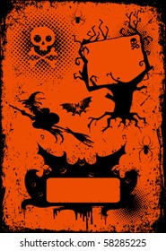 Set of graphic elements wor halloween