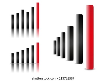 Set of graphic up icons