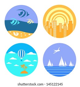 set of graphic icons