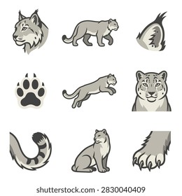A set graphic illustrations