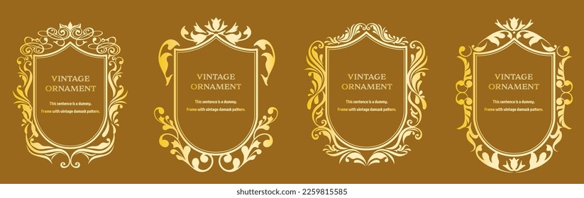 Grafikmaterial, orientalische Muster, arabische Muster, Antiquitäten, dekorative Rahmen und Vintage-Rahmen.