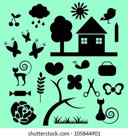 A set of graphic objects
