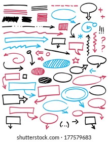 Set of graphic signs. Vector illustration.