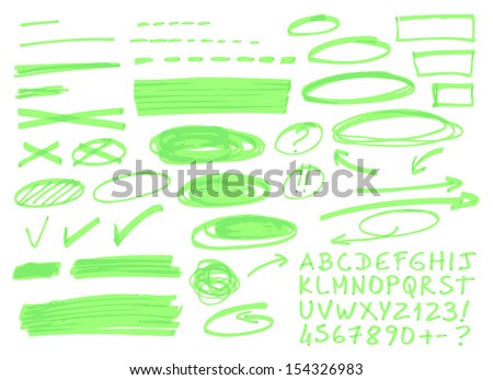 Set of graphic signs. Vector illustration.
