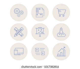 Set of Graphic and Web Design Icons