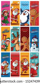 set of graphics for Christmas greetings