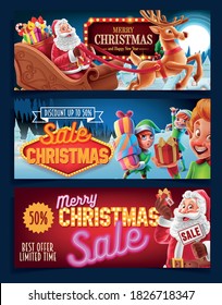 set of graphics for christmas for sales and promotions