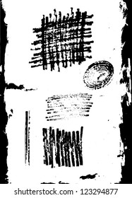 Set of graphics grunge elements
