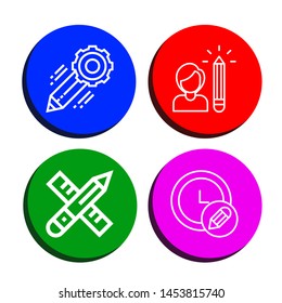 Set of graphite icons such as Pencil , graphite