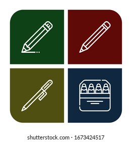 Set of graphite icons. Such as Pencil, Pen, Pencils , graphite icons