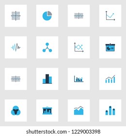 Set of graphs, diagrams and statistics icons. Premium quality symbol collection. Icons can be used for web, app and UI design.