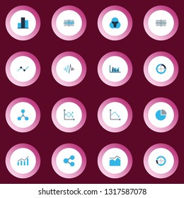 Set of graphs, diagrams and statistics icons. Premium quality symbol collection. Icons can be used for web, app and UI design.