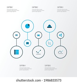 Set of graphs, diagrams and statistics icons. Premium quality symbol collection. Icons can be used for web, app and UI design.