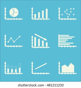 Set Of Graphs, Diagrams And Statistics Icons. Premium Quality Symbol Collection. Icons Can Be Used For Web, App And GUI Design. Vector Illustration, EPS10. Set Of Graphs, Diagrams And Statistics Icons. Premium Quality Symbol Collection. Icons Can Be Used For Web, App And GUI Design. Vector Illustration, EPS10.