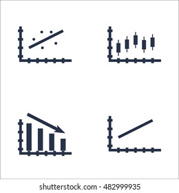 Set Of Graphs, Diagrams And Statistics Icons. Premium Quality Symbol Collection. Icons Can Be Used For Web, App And UI Design. Vector Illustration, EPS10.