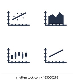 Set Of Graphs, Diagrams And Statistics Icons. Premium Quality Symbol Collection. Icons Can Be Used For Web, App And UI Design. Vector Illustration, EPS10.