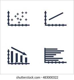 Set Of Graphs, Diagrams And Statistics Icons. Premium Quality Symbol Collection. Icons Can Be Used For Web, App And UI Design. Vector Illustration, EPS10.