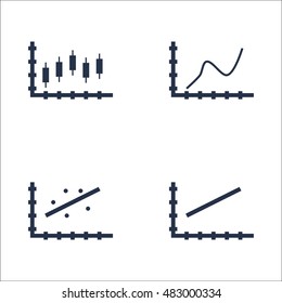 Set Of Graphs, Diagrams And Statistics Icons. Premium Quality Symbol Collection. Icons Can Be Used For Web, App And UI Design. Vector Illustration, EPS10.