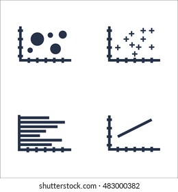 Set Of Graphs, Diagrams And Statistics Icons. Premium Quality Symbol Collection. Icons Can Be Used For Web, App And UI Design. Vector Illustration, EPS10.
