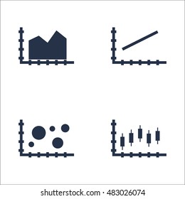 Set Of Graphs, Diagrams And Statistics Icons. Premium Quality Symbol Collection. Icons Can Be Used For Web, App And UI Design. Vector Illustration, EPS10.