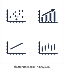 Set Of Graphs, Diagrams And Statistics Icons. Premium Quality Symbol Collection. Icons Can Be Used For Web, App And UI Design. Vector Illustration, EPS10.