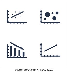 Set Of Graphs, Diagrams And Statistics Icons. Premium Quality Symbol Collection. Icons Can Be Used For Web, App And UI Design. Vector Illustration, EPS10.