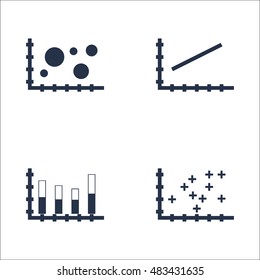Set Of Graphs, Diagrams And Statistics Icons. Premium Quality Symbol Collection. Icons Can Be Used For Web, App And UI Design. Vector Illustration, EPS10.