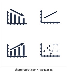 Set Of Graphs, Diagrams And Statistics Icons. Premium Quality Symbol Collection. Icons Can Be Used For Web, App And UI Design. Vector Illustration, EPS10.