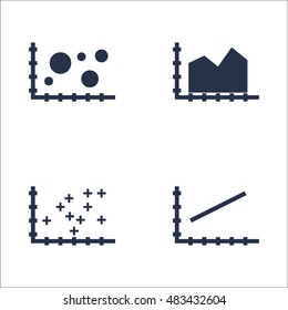 Set Of Graphs, Diagrams And Statistics Icons. Premium Quality Symbol Collection. Icons Can Be Used For Web, App And UI Design. Vector Illustration, EPS10.