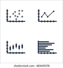 Set Of Graphs, Diagrams And Statistics Icons. Premium Quality Symbol Collection. Icons Can Be Used For Web, App And UI Design. Vector Illustration, EPS10.