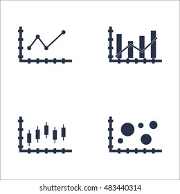 Set Of Graphs, Diagrams And Statistics Icons. Premium Quality Symbol Collection. Icons Can Be Used For Web, App And UI Design. Vector Illustration, EPS10.