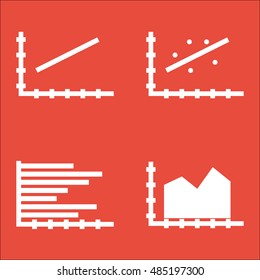 Set Of Graphs, Diagrams And Statistics Icons. Premium Quality Symbol Collection. Icons Can Be Used For Web, App And UI Design. Vector Illustration, EPS10.