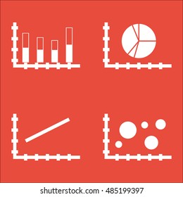 Set Of Graphs, Diagrams And Statistics Icons. Premium Quality Symbol Collection. Icons Can Be Used For Web, App And UI Design. Vector Illustration, EPS10.