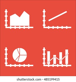 Set Of Graphs, Diagrams And Statistics Icons. Premium Quality Symbol Collection. Icons Can Be Used For Web, App And UI Design. Vector Illustration, EPS10.