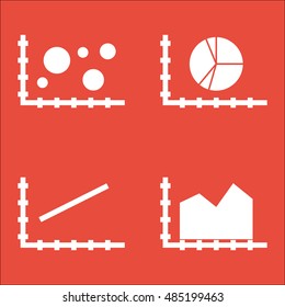 Set Of Graphs, Diagrams And Statistics Icons. Premium Quality Symbol Collection. Icons Can Be Used For Web, App And UI Design. Vector Illustration, EPS10.