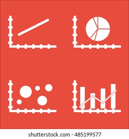 Set Of Graphs, Diagrams And Statistics Icons. Premium Quality Symbol Collection. Icons Can Be Used For Web, App And UI Design. Vector Illustration, EPS10.