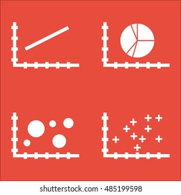 Set Of Graphs, Diagrams And Statistics Icons. Premium Quality Symbol Collection. Icons Can Be Used For Web, App And UI Design. Vector Illustration, EPS10.