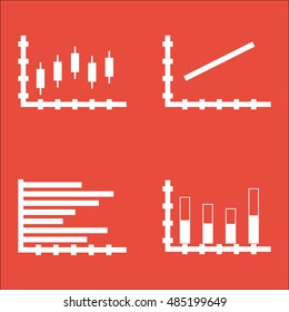 Set Of Graphs, Diagrams And Statistics Icons. Premium Quality Symbol Collection. Icons Can Be Used For Web, App And UI Design. Vector Illustration, EPS10.