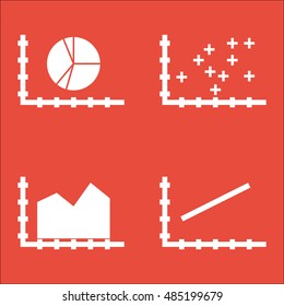Set Of Graphs, Diagrams And Statistics Icons. Premium Quality Symbol Collection. Icons Can Be Used For Web, App And UI Design. Vector Illustration, EPS10.