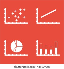 Set Of Graphs, Diagrams And Statistics Icons. Premium Quality Symbol Collection. Icons Can Be Used For Web, App And UI Design. Vector Illustration, EPS10.