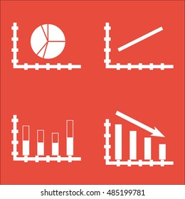Set Of Graphs, Diagrams And Statistics Icons. Premium Quality Symbol Collection. Icons Can Be Used For Web, App And UI Design. Vector Illustration, EPS10.