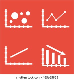 Set Of Graphs, Diagrams And Statistics Icons. Premium Quality Symbol Collection. Icons Can Be Used For Web, App And UI Design. Vector Illustration, EPS10.